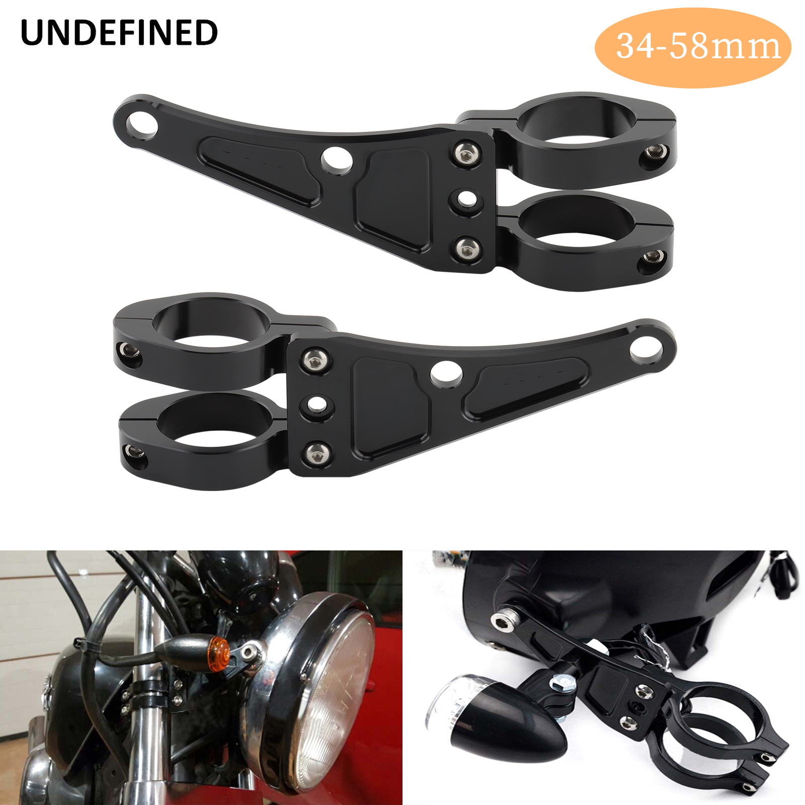 Pet Portrait Custom - 33mm-58mm Headlight Bracket Mount Clamps Fork
