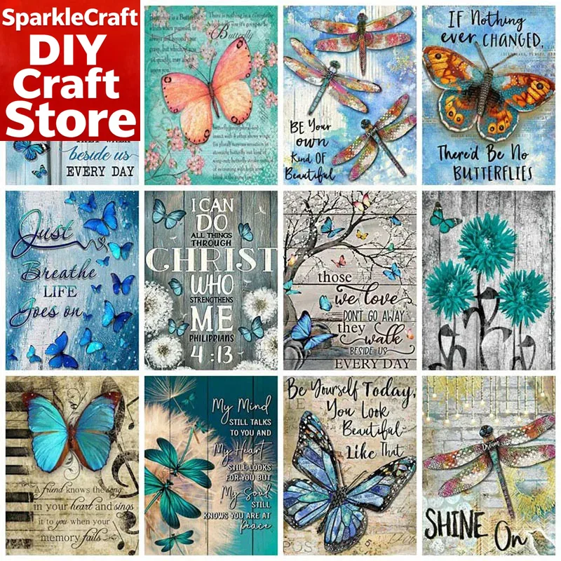 Photo Mosaic Print - 1PC frameless 5D Diamond Painting Butterfly