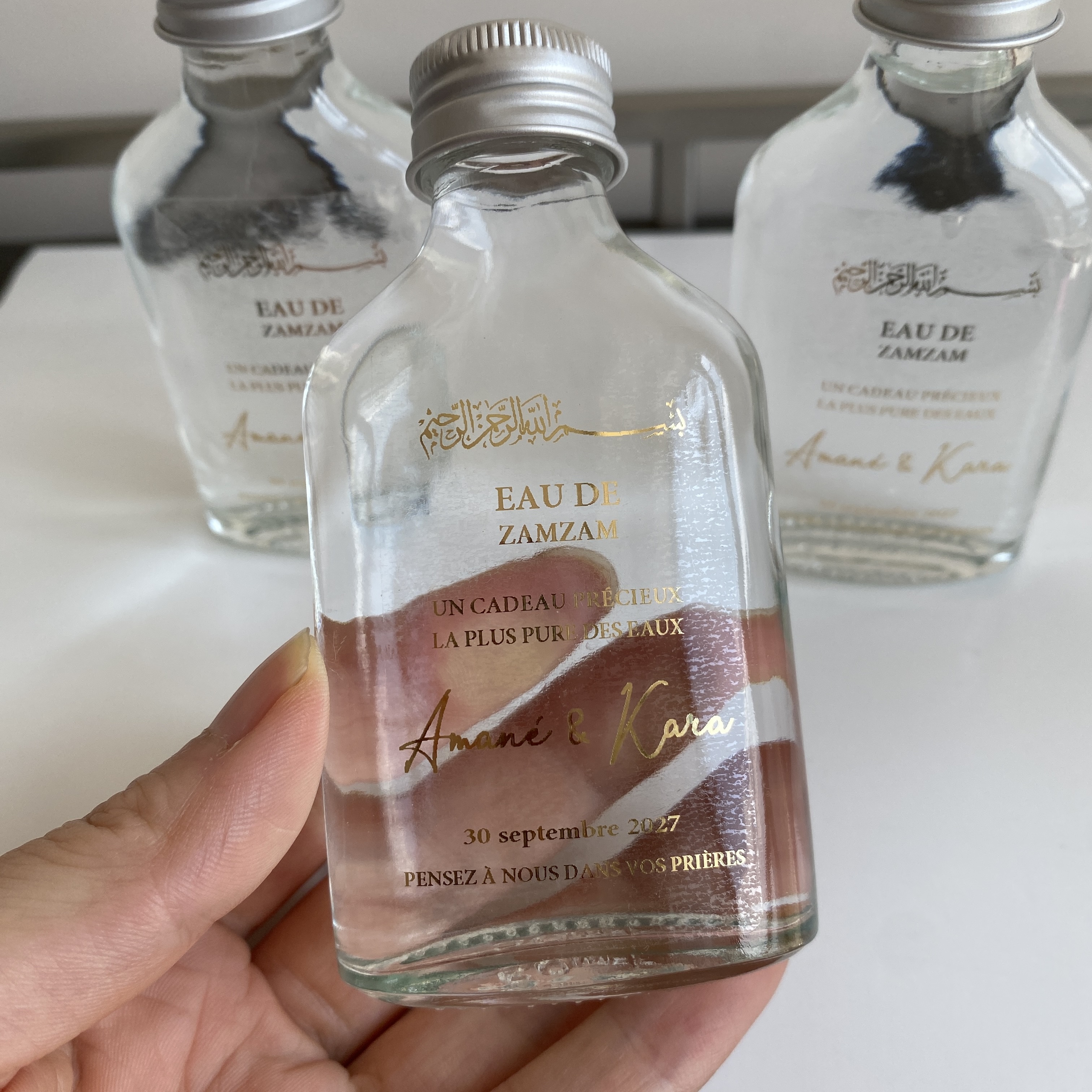 Personalised Candle Label - Personalized Wedding Label Zamzam Water Custom