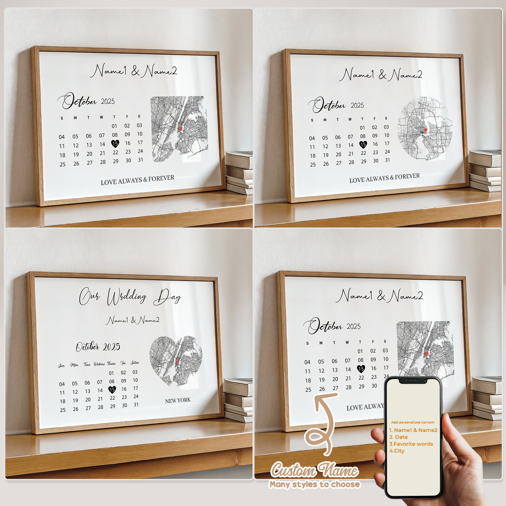 Custom Star Map - Modern Custom Personalized Couple Color City