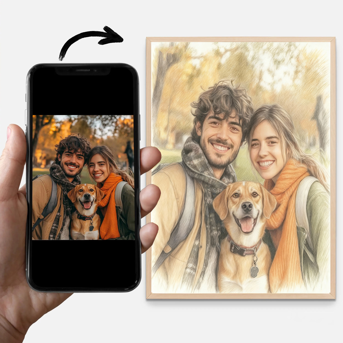 Personalized Name Box - Personalized Custom Colored Pencil Style Canvas