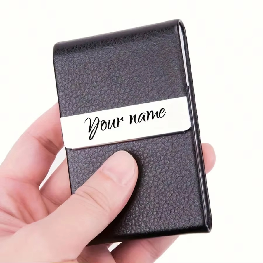 Personalized Name Box - Personalized Business ID Card Holder with