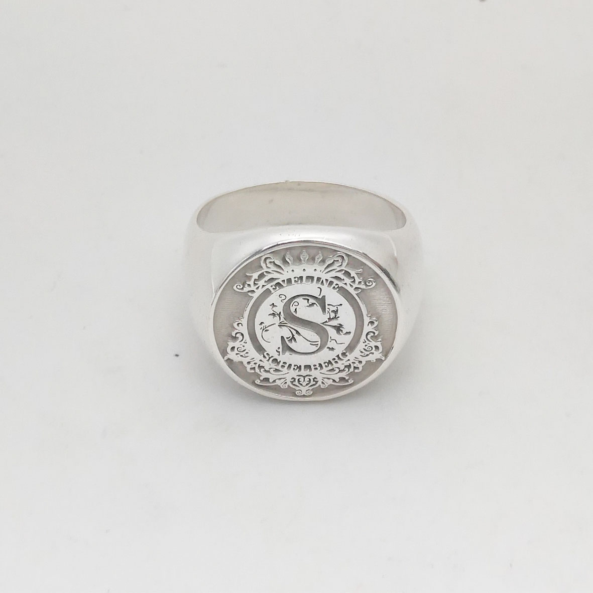Custom Engraved 17mm Round Top - Initial Ring Custom ulasan dan harga