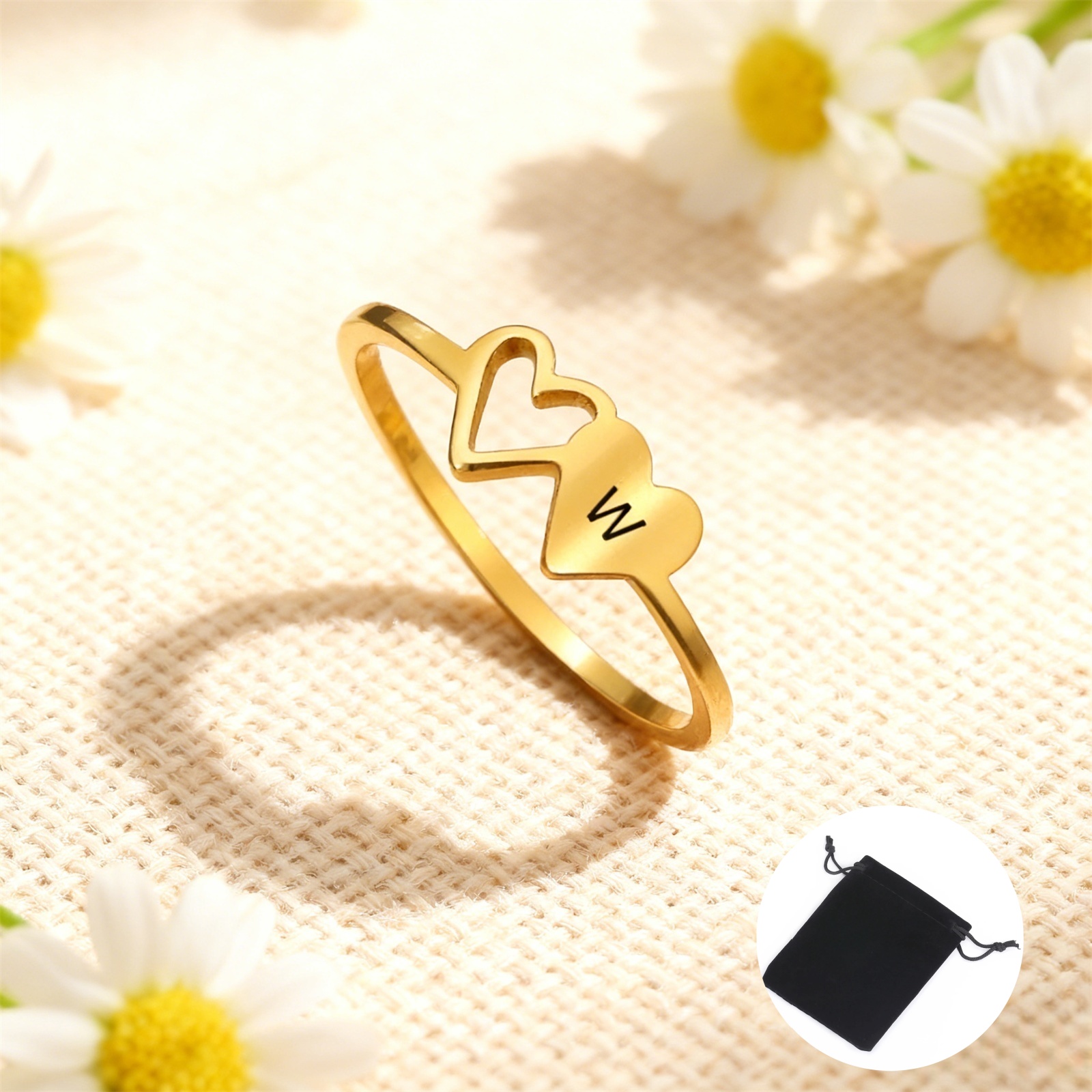 Customized Name Initial Double - Initial Ring Custom ulasan dan harga
