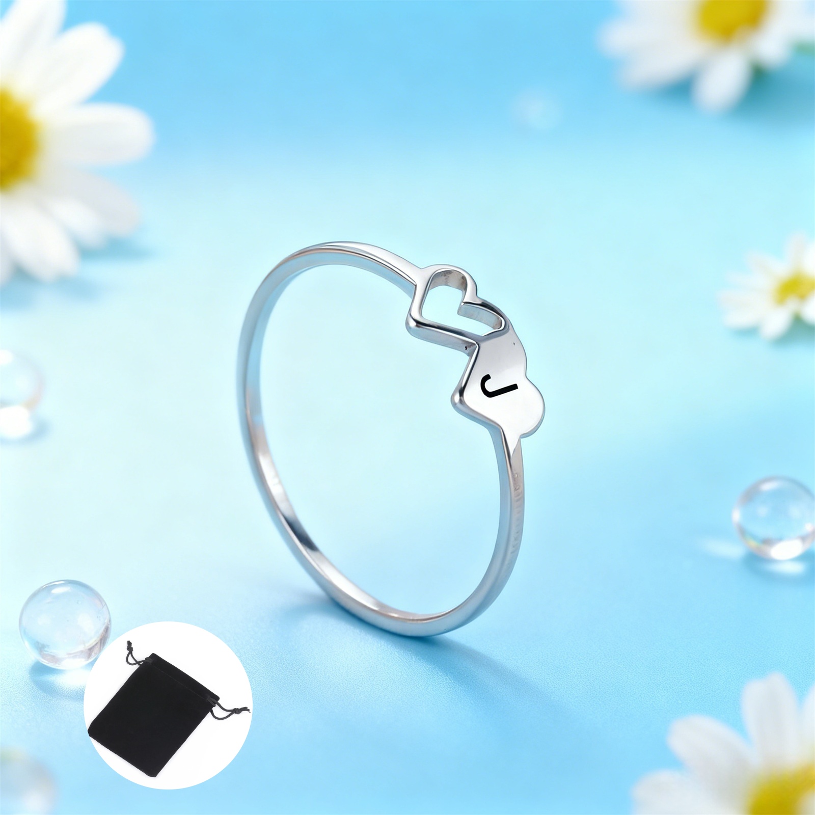 Customized Name Initial Double - Initial Ring Custom ulasan dan harga