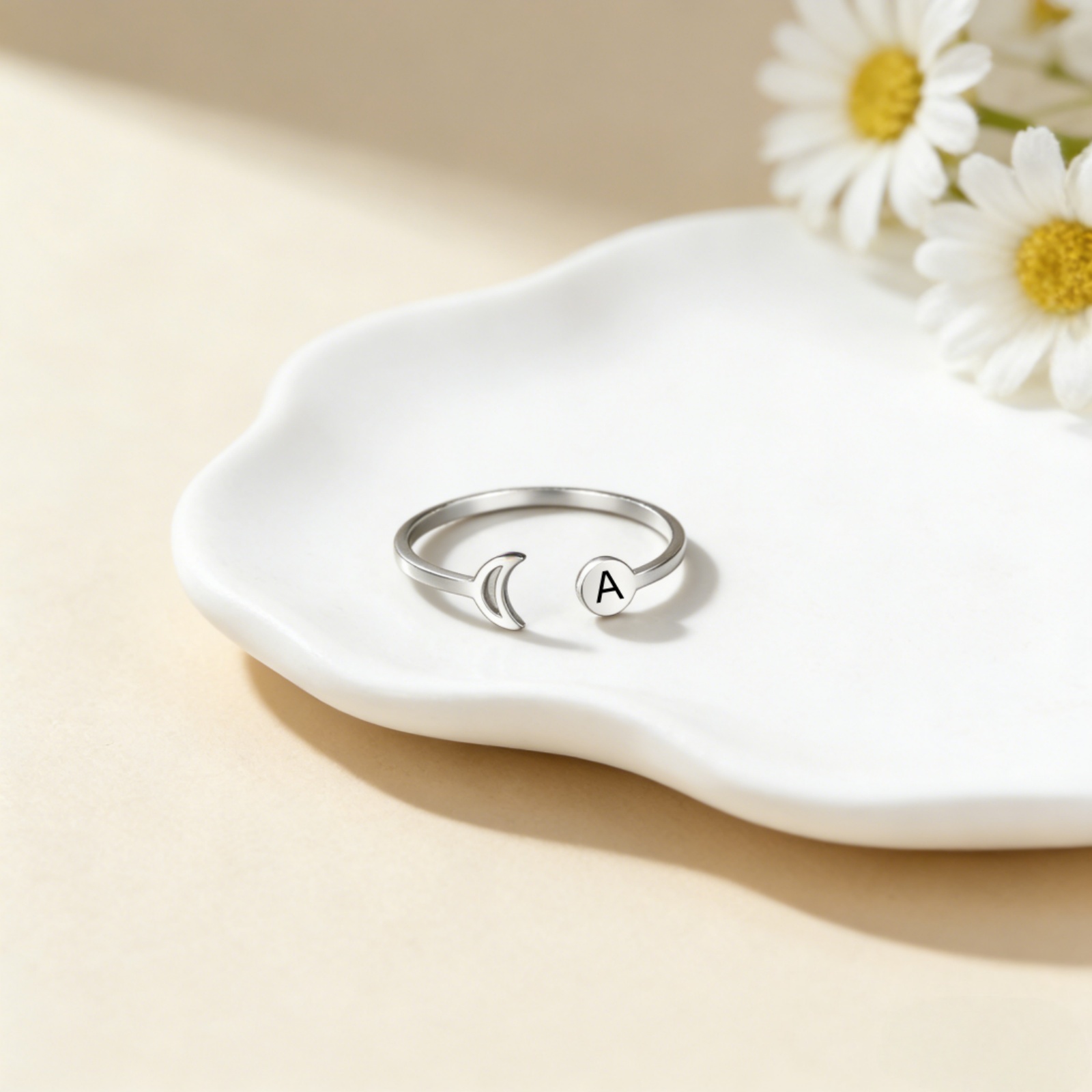 Customized Name A-Z Initial Re - Initial Ring Custom ulasan dan harga