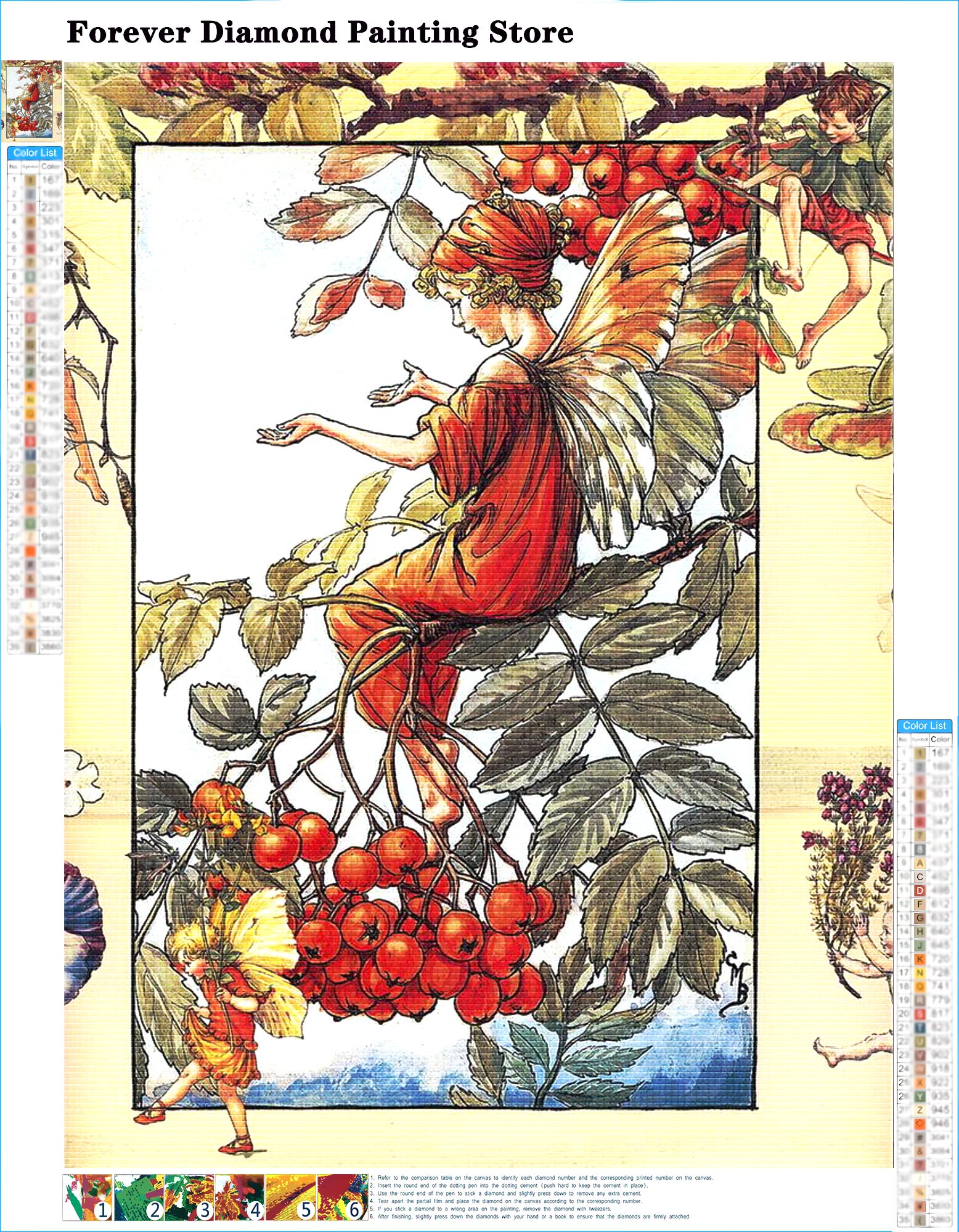 Cicely Mary Barker Artwork Flo - Photo Mosaic Print ulasan dan harga