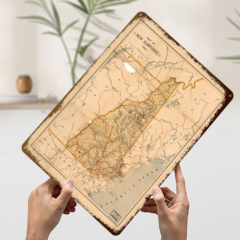 New Hampshire Map 1890 Poster  - Custom Map Poster ulasan dan harga