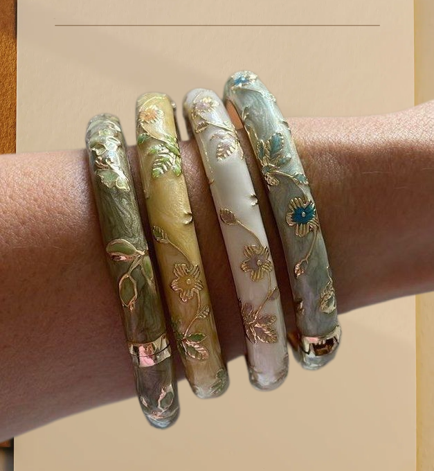 4 small floral bracelets ename - Coordinates Bracelet ulasan dan harga