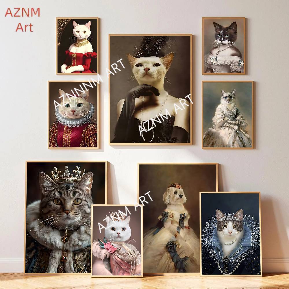 Renaissance Royal Cat Funny Po - Pet Portrait Custom ulasan dan harga