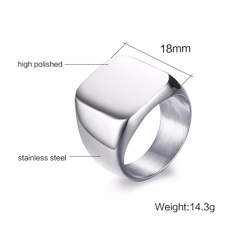 Vnox Free Personalized Stamp R - Initial Ring Custom ulasan dan harga