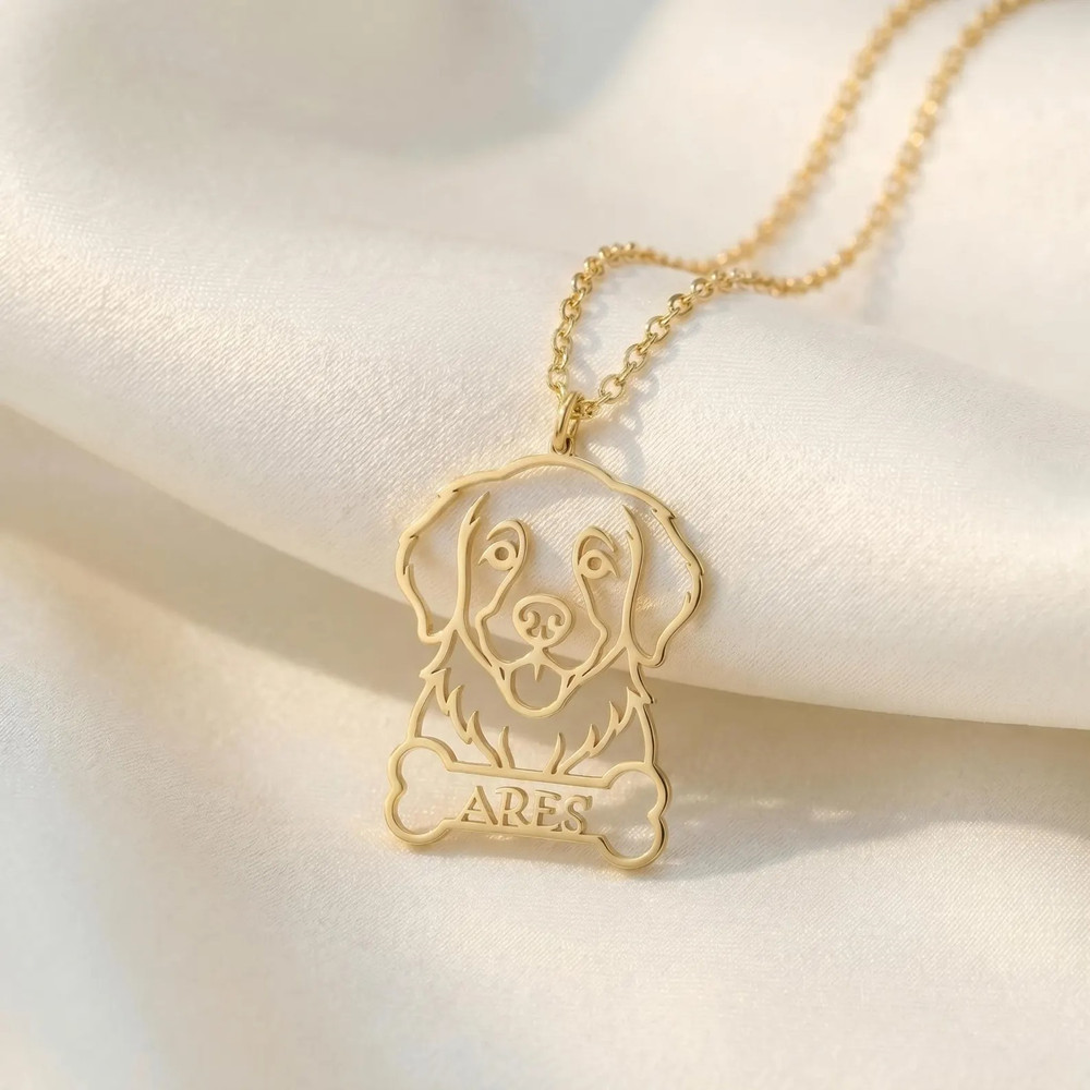 Personalized Custom Dog Breed  - Birth Flower Necklace ulasan dan harga