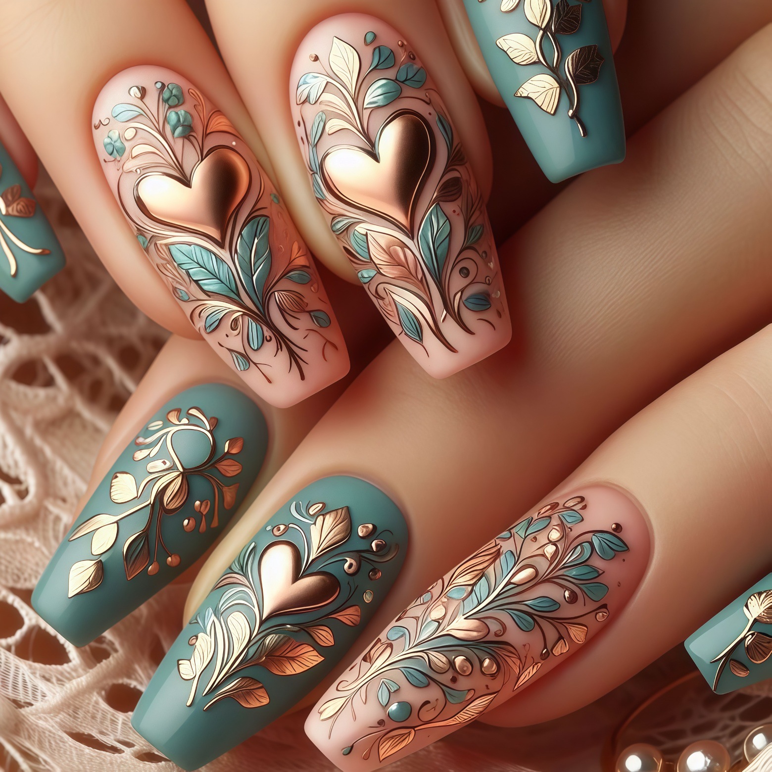 24pcs/set 3D fake nails for wo - Pressed Flower Art ulasan dan harga