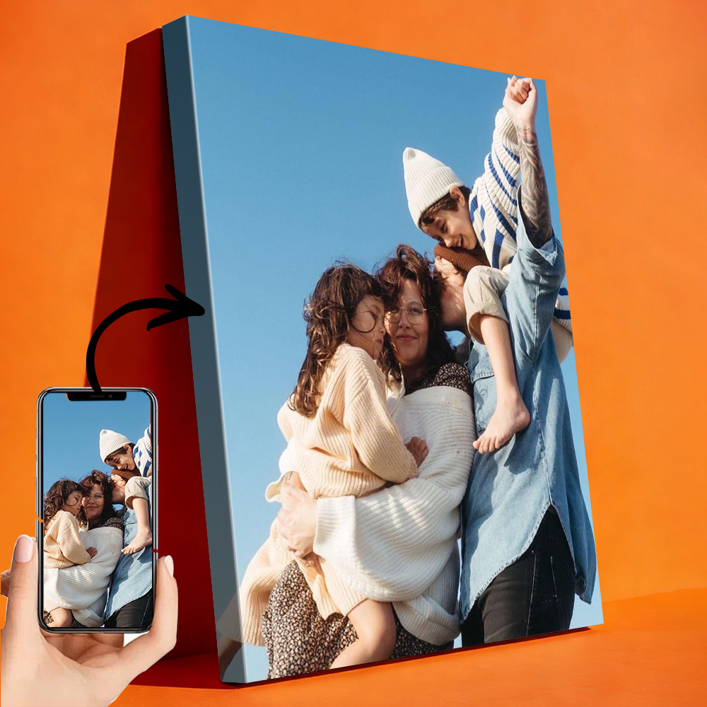 1 Pc Customized Photos on Canv - Engraved Wood Frame ulasan dan harga