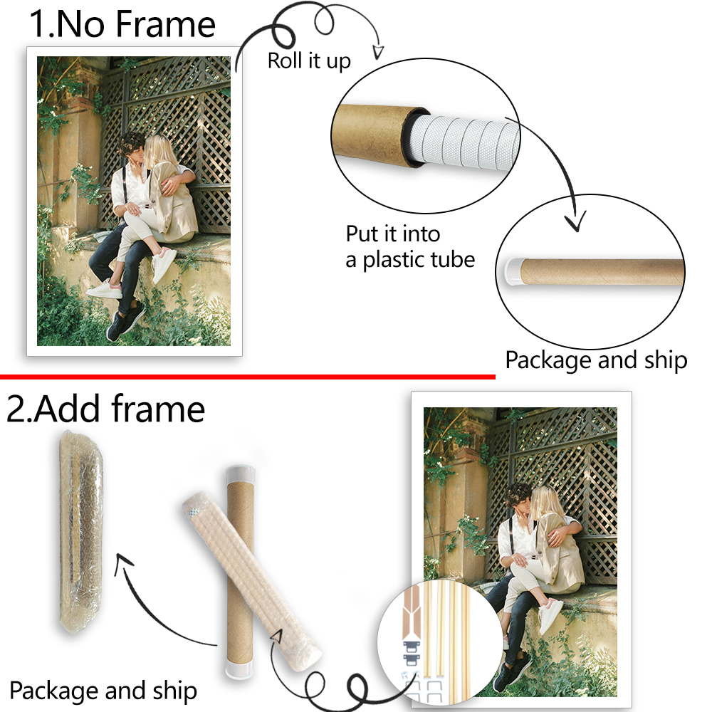 1 Pc Customized Photos on Canv - Engraved Wood Frame ulasan dan harga