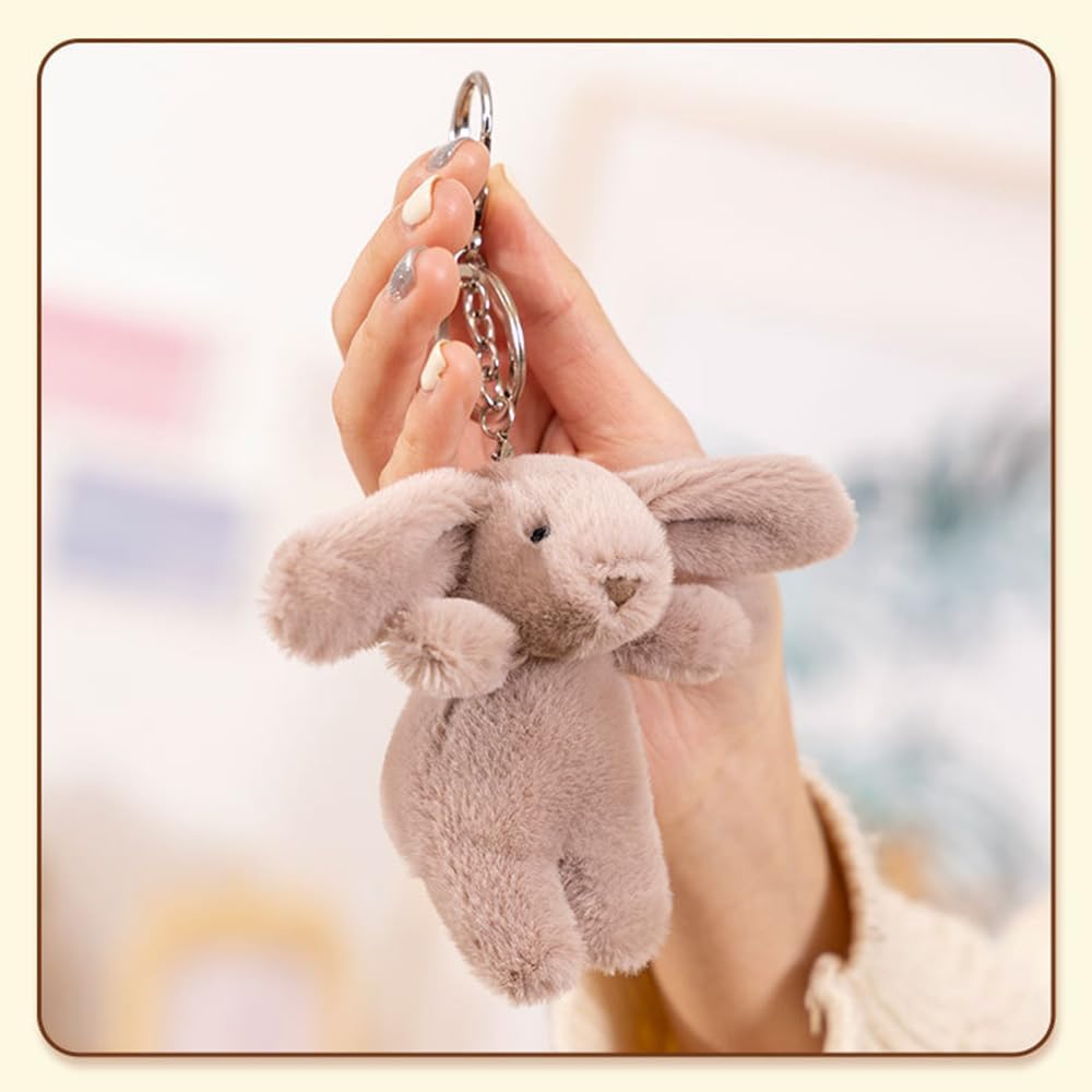 Cute Bunny Plush Keychain for  - Monogram Keychain Leather ulasan dan harga
