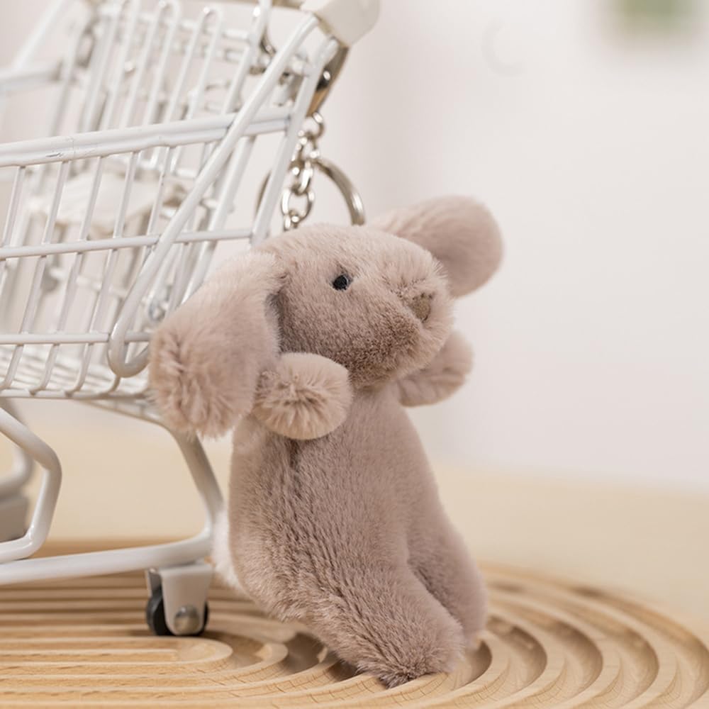 Cute Bunny Plush Keychain for  - Monogram Keychain Leather ulasan dan harga