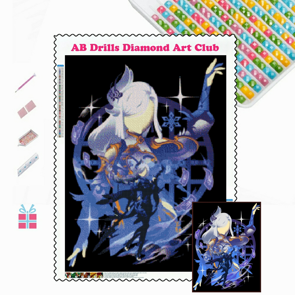 Genshin Impact 5D DIY AB Diamo - Photo Mosaic Print ulasan dan harga