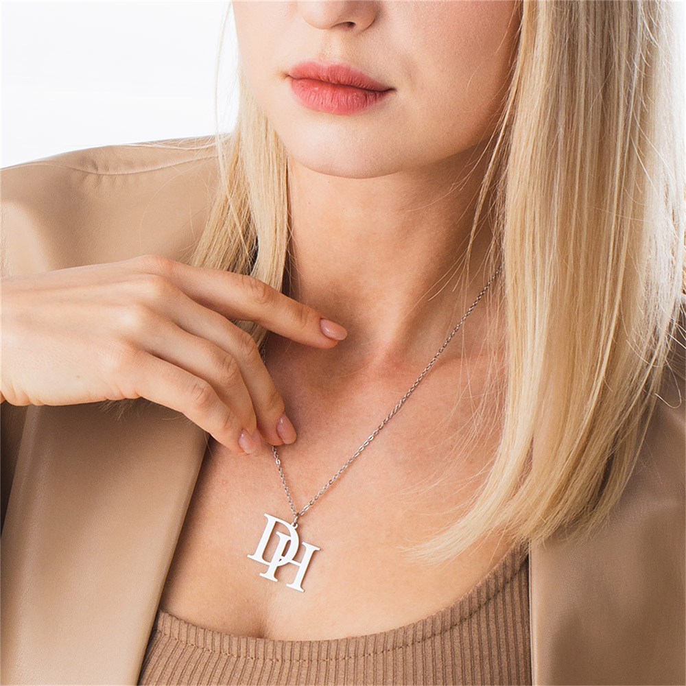 Couples Custom Initial Letter  - Birth Flower Necklace ulasan dan harga