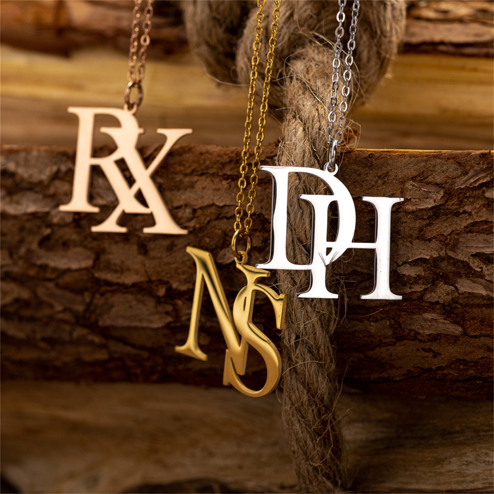 Couples Custom Initial Letter  - Birth Flower Necklace ulasan dan harga