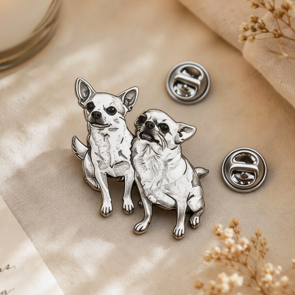 Custom Engrave Pet Photo Pins  - Pet Portrait Custom ulasan dan harga