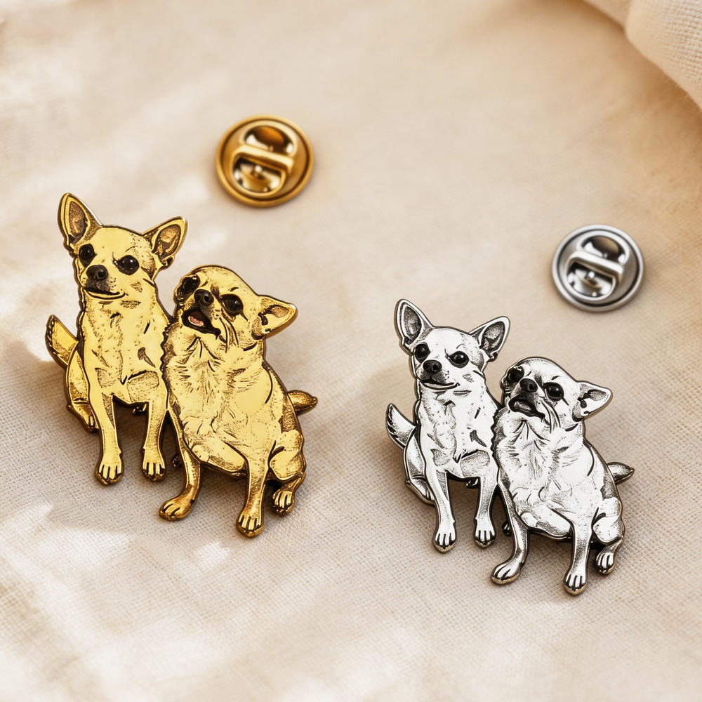 Custom Engrave Pet Photo Pins  - Pet Portrait Custom ulasan dan harga