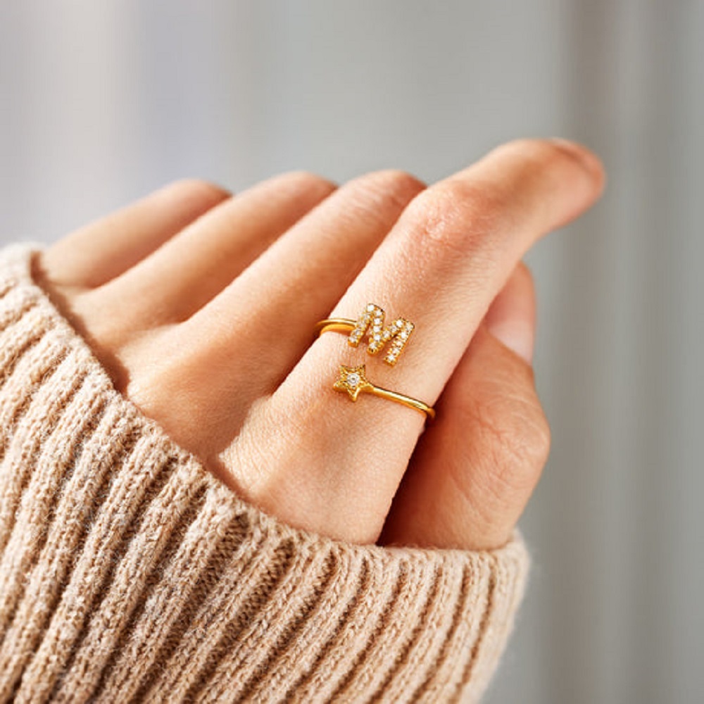 YOU WERE BORN TO SHINE INITIAL - Initial Ring Custom ulasan dan harga