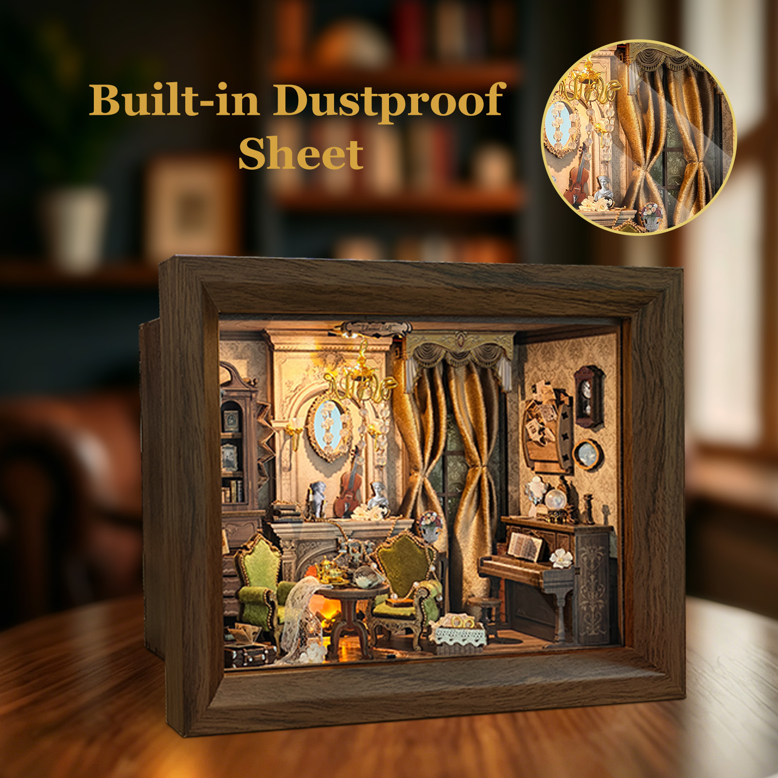 DIY Wooden Glimmer Hall Photo  - Engraved Wood Frame ulasan dan harga