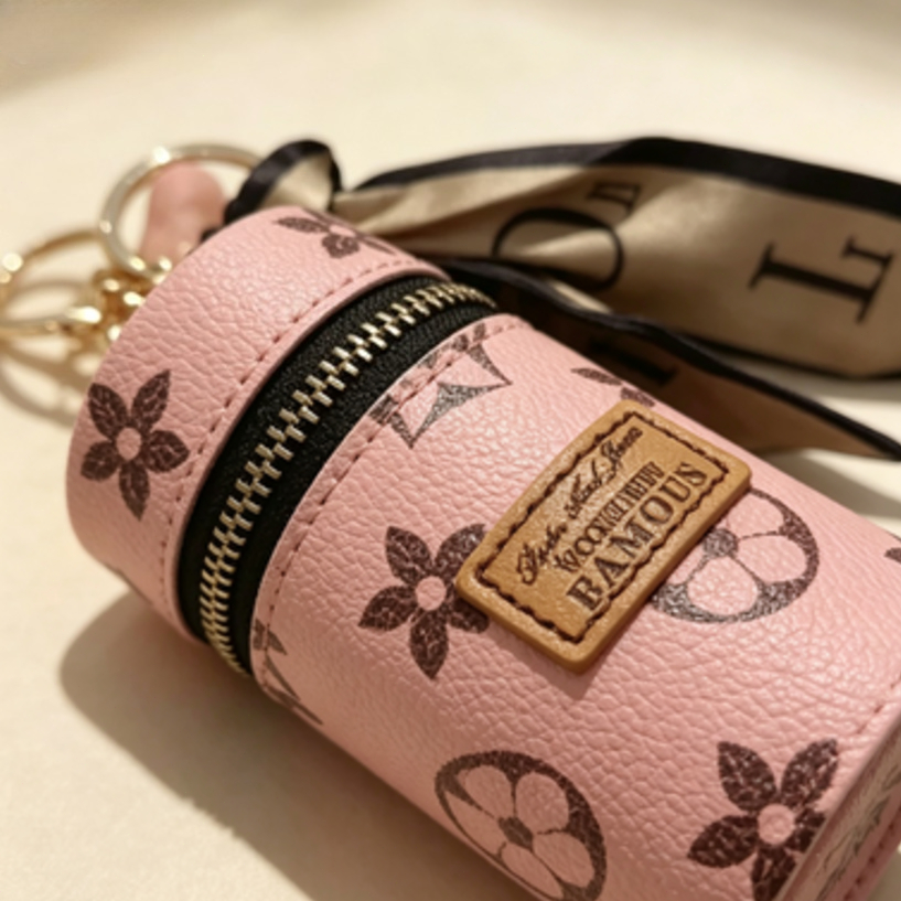 Pink Monogram Floral Print Cyl - Monogram Keychain Leather ulasan dan harga