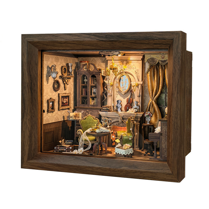 DIY Wooden Miniature Model Kit - Engraved Wood Frame ulasan dan harga