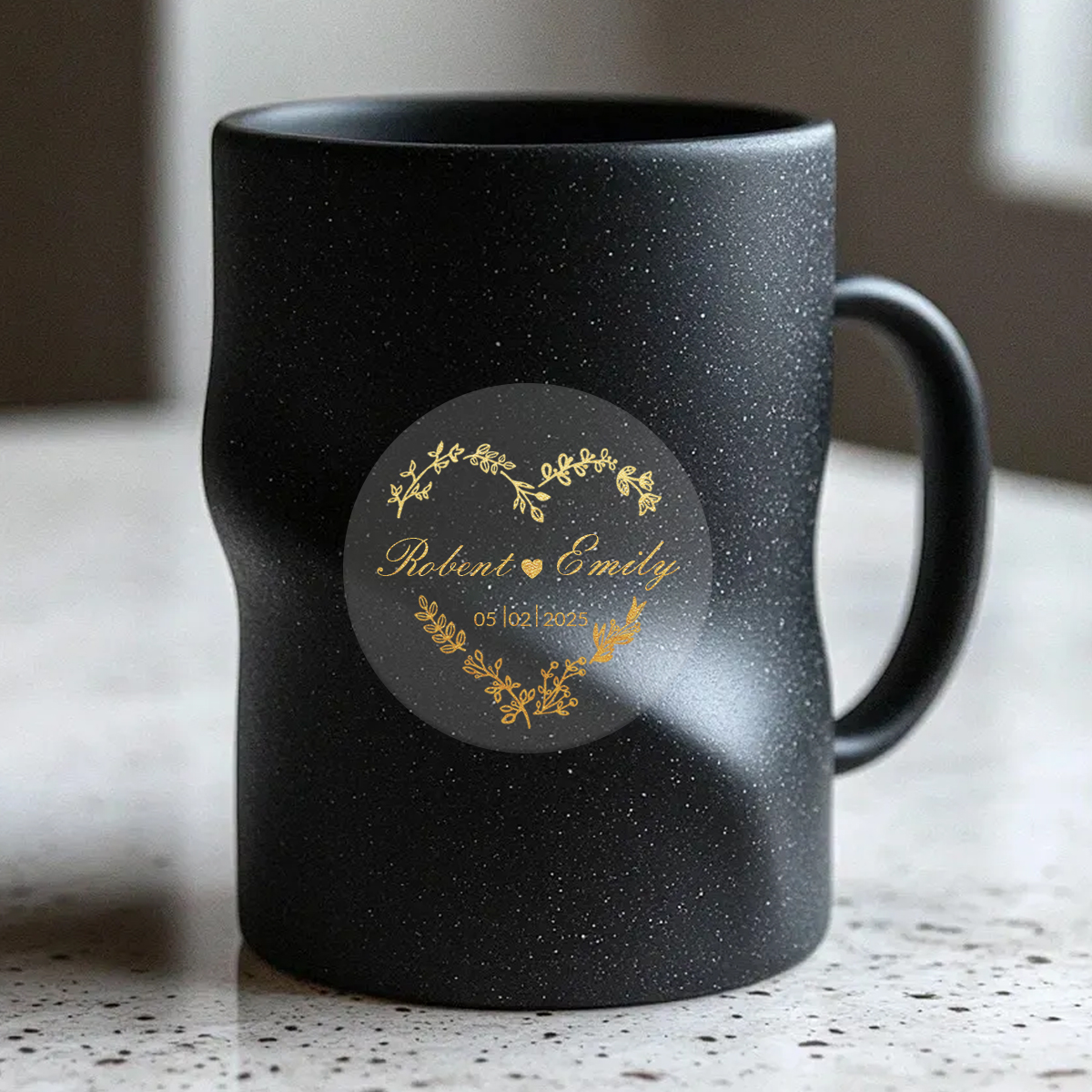 Custom Gold Foil Wedding Stick - Personalised Candle Label ulasan dan harga